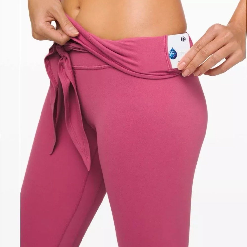 Lululemon Align Pant Leggings 28" Wrap Waist High Waisted Moss Rose Pink - Picture 3 of 6